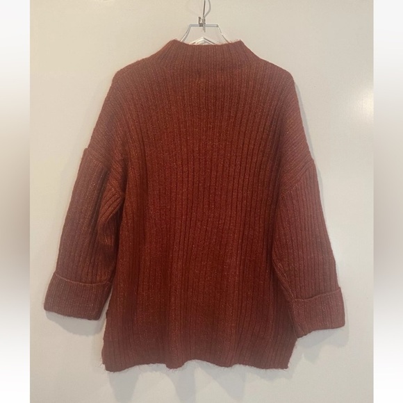 NWT Old Navy Mock-Neck Rib-Knit‎ Tunic Sweater Rust Womens Size XLP (H) - Picture 3 of 5